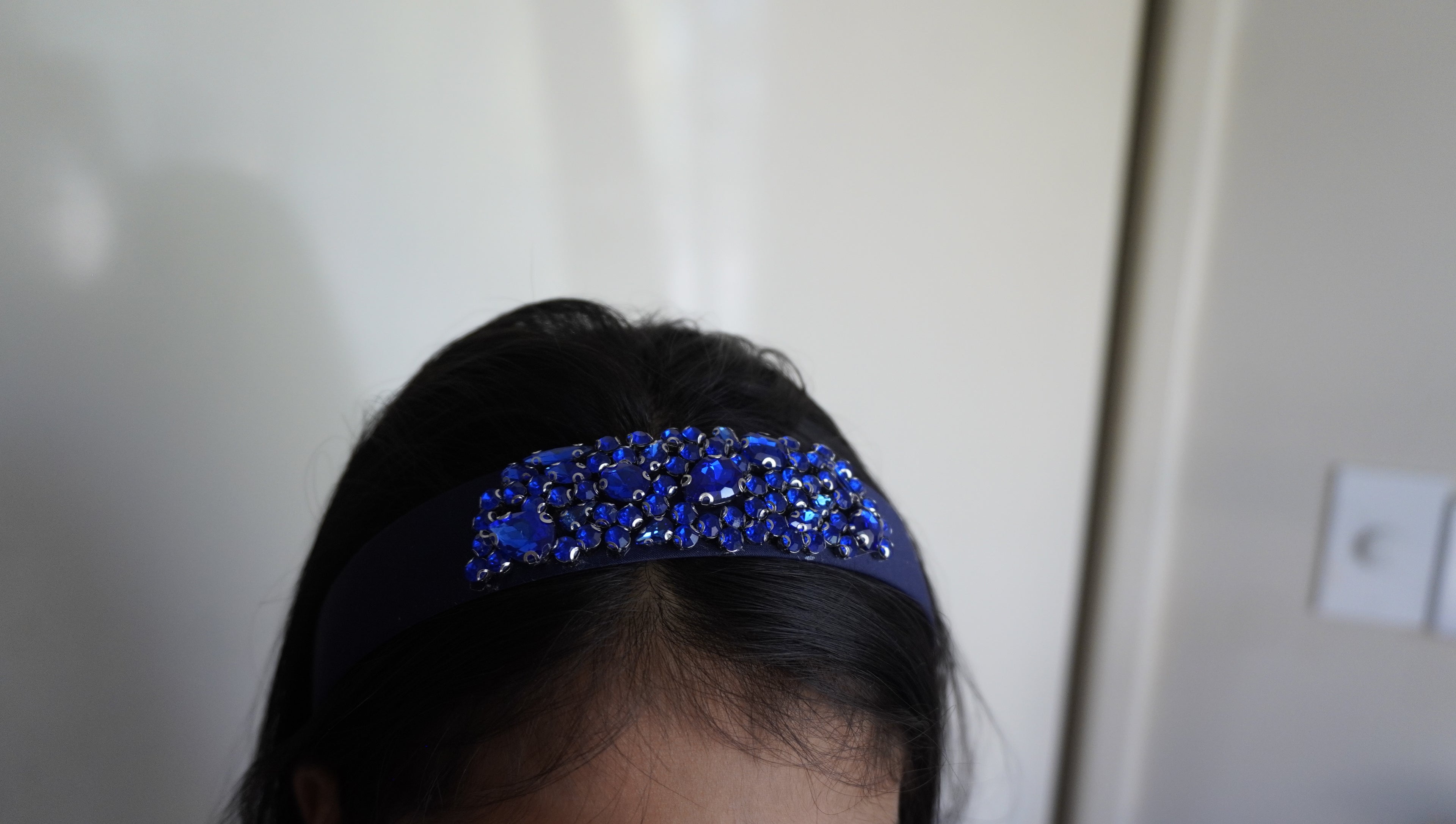 Royal blue stones headband