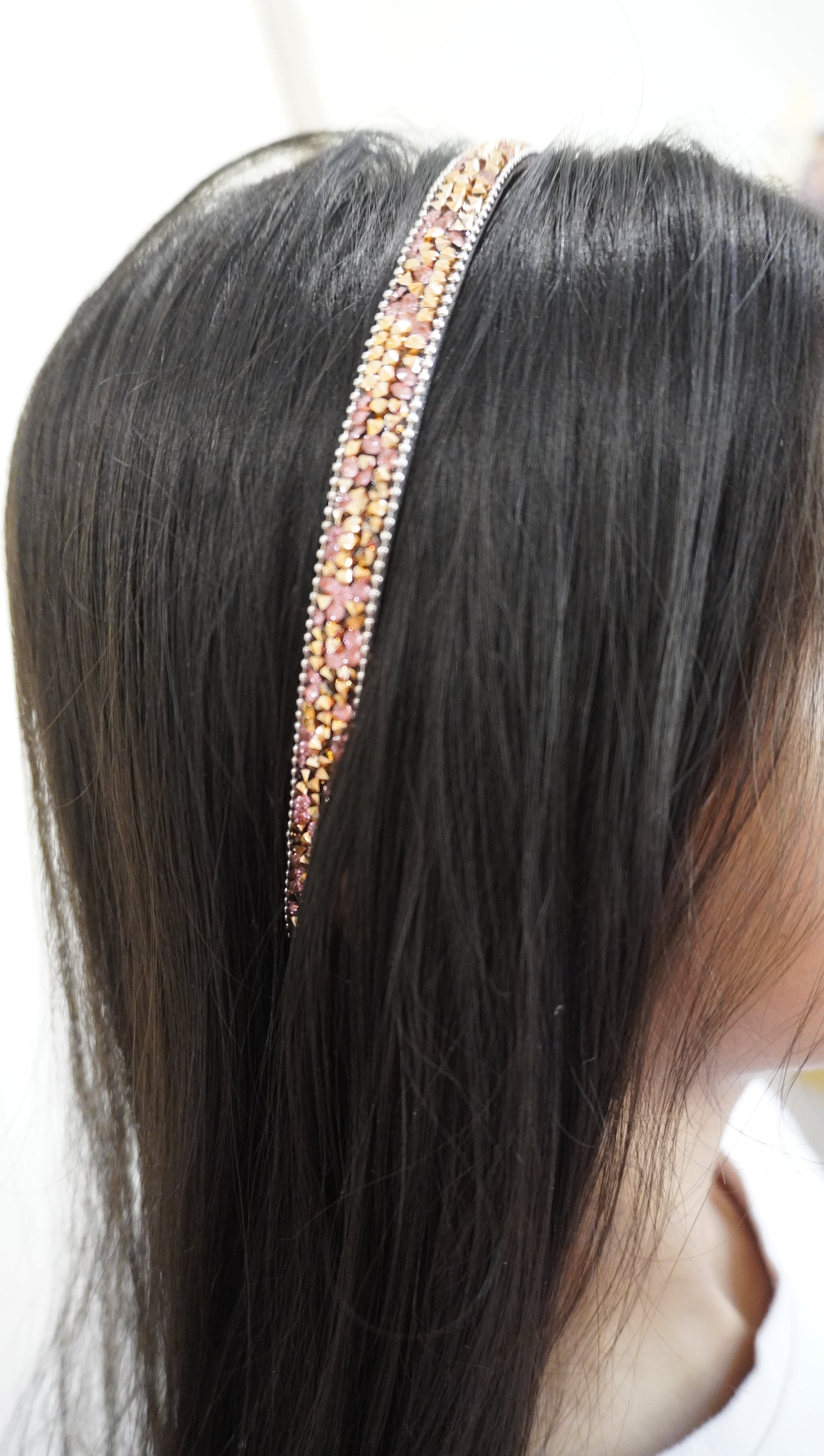 Pink crystal headband