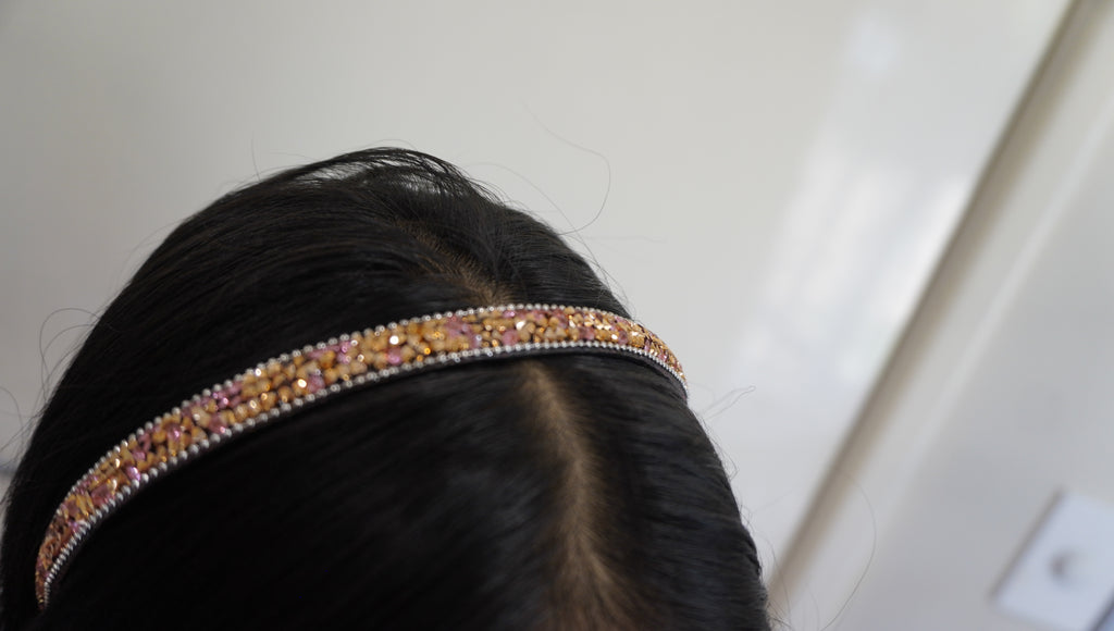 Pink crystal headband