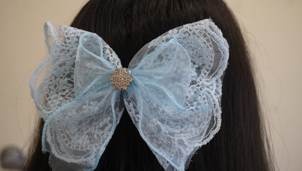 Blue Bow Backclip