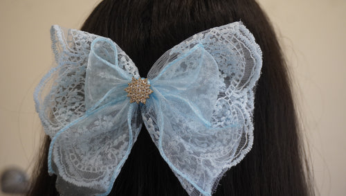 Blue Bow Backclip