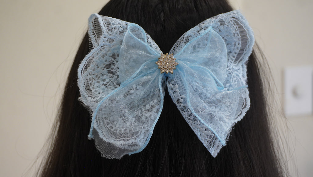 Blue Bow Backclip