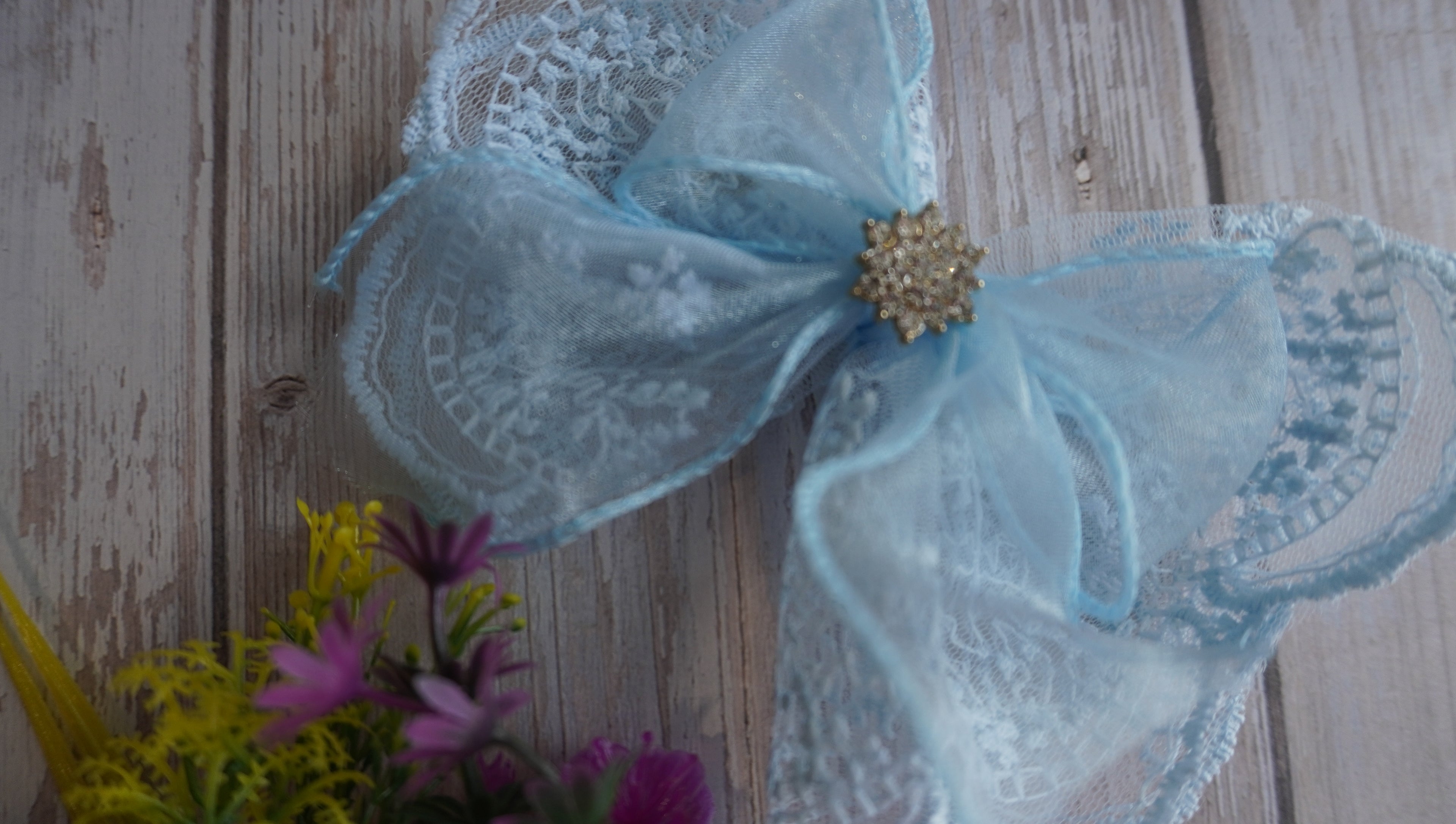Blue Bow Backclip