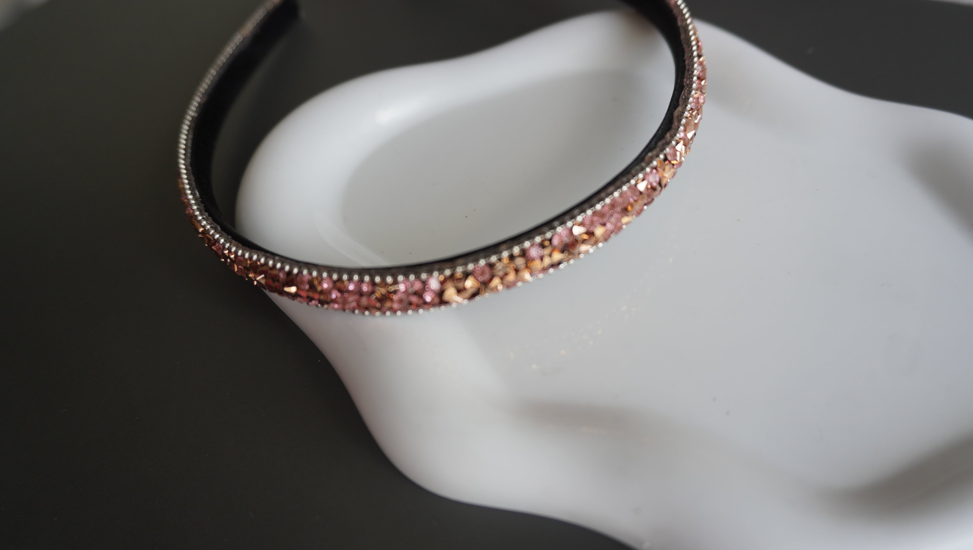 Pink crystal headband