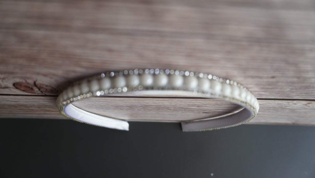 White pearl headband
